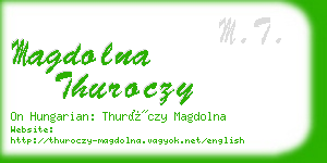 magdolna thuroczy business card